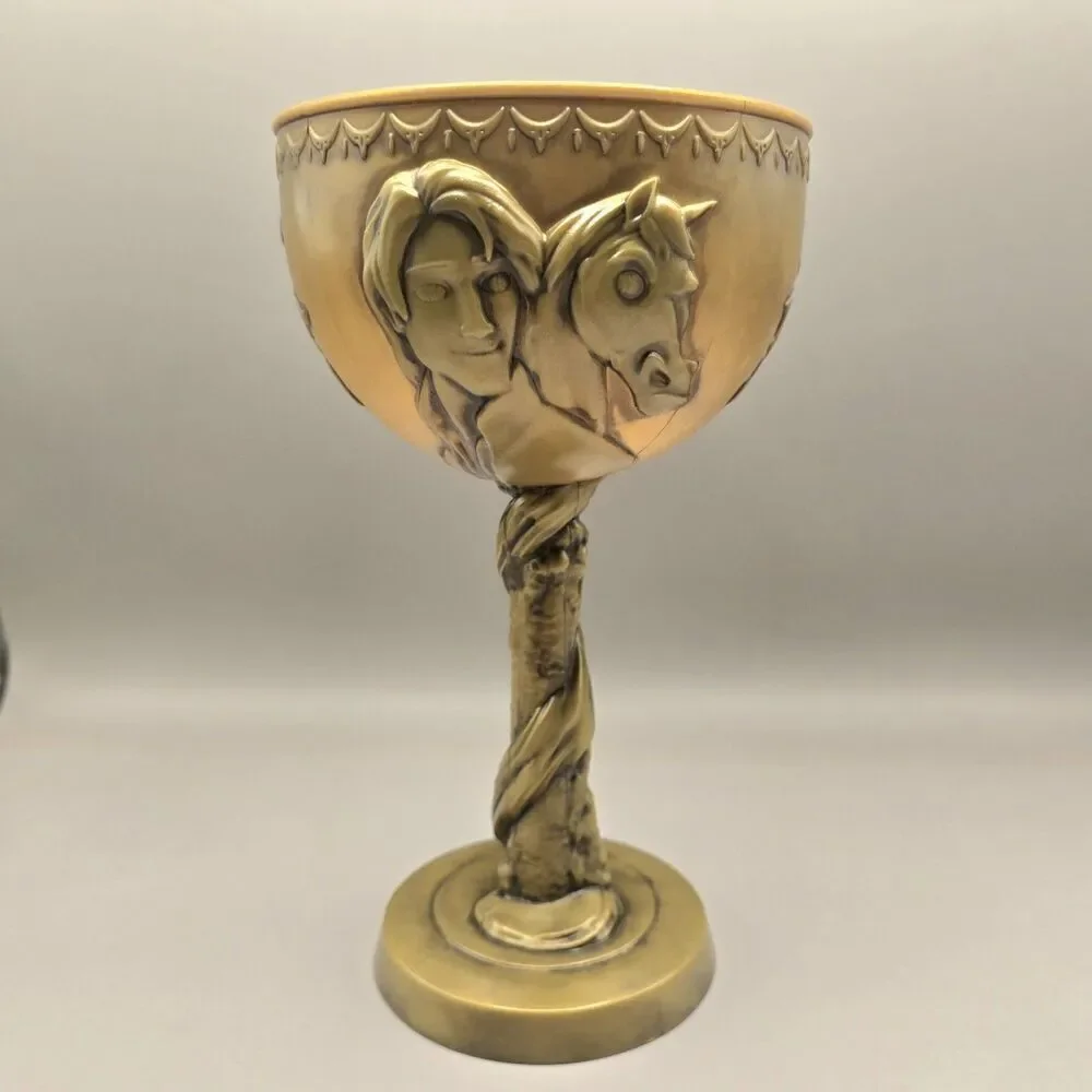 Disney Parks DCL Tangled Goblet Rapunzel Gold Plastic Cup No Lid No‎ Straw